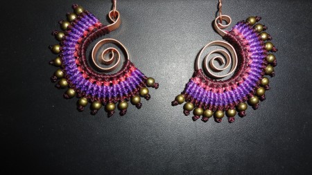 Aros caracol de cobre